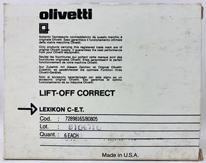 Olivetti 80805 Correction Tape Ribbons Lift-Off Type Cart/Etcart (6 Pcs) - Picture 1 of 2