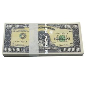 100pcs US One million banknotes 1000000 dollars commemorative paper money