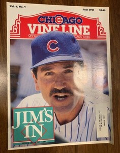 July 1991 Chicago Cubs Vine Line Magazine - Vol 6, No 7 - Jim Essian