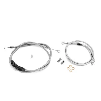 12”-14" Handlear Brake Line Clutch Cable For Harley Sportster Custom 883 Non-ABS - Image 1 of 4