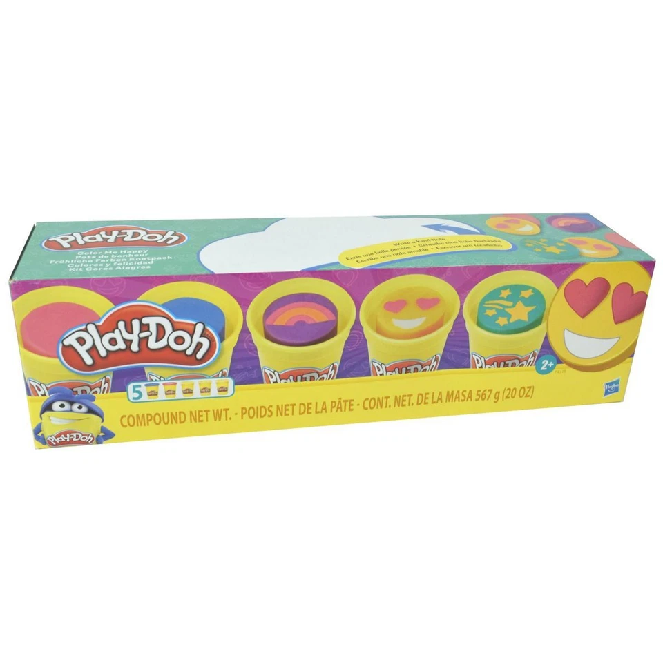 Play-Doh Knete 5er-Farbset Emoji von Hasbro, 5 Farben im Set Knetspaß für Kinder