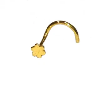Nose Screw Daisy Flower 2.5mm Gold IP 20 Gauge - Picture 1 of 3
