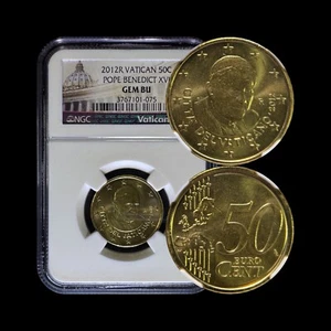 VATICAN CITY. 2012, 50 Euro Cents - NGC GEM - Pope Benedict, MS65, Rome 075 - Picture 1 of 5