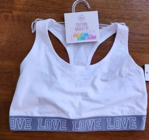 SO Intimates Junior Teen Cotton Love Lounge Racerback Bralette Bra Size Xlarge  - Picture 1 of 5