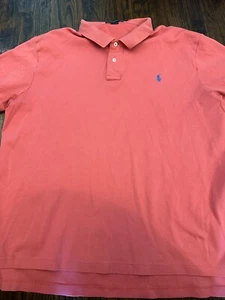 POLO by RALPH LAUREN Men's Polo Shirt Short Sleeve Coral ORANGE Size XXL - Picture 1 of 4