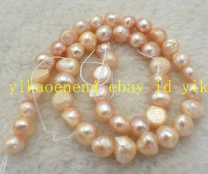 Beautiful 8-9mm Pink Cultured Freshwater Baroque Pearl Loose Beads 15'' - Picture 1 of 12