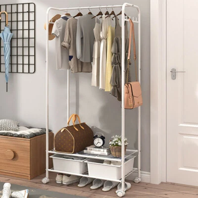 Schwerlast Kleiderständer Garderobenständer Metall Garderobenschrank auf Rollen - Bild 1 von 4