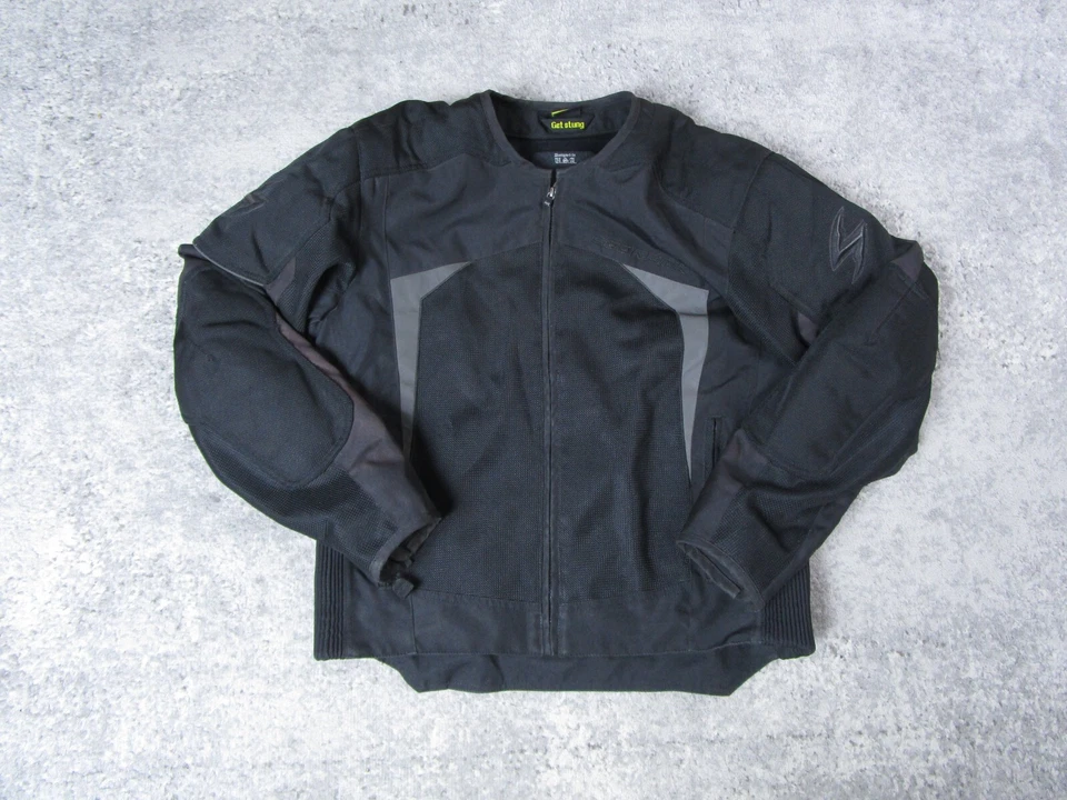 Chaqueta de motocicleta Scorpion para hombre pequeña protección exo esqueleto negra manga larga Foto 1 de 4