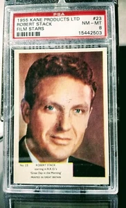 1955 Kane Film Stars ROBERT STACK PSA 8 *UnSoLvEd MyStEries* Highest Grade UFOs - Picture 1 of 1