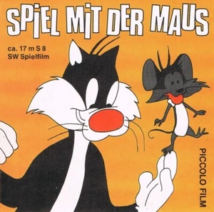 SYLVESTER: GAME WITH MOUSE (19??) GERMAN SUPER 8 ca. 17m S/W SPIELFILM - Bild 1 von 2