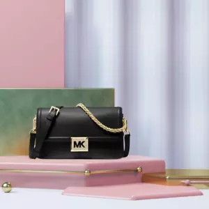 Bolso de hombro mediano de cuero negro MICHAEL KORS SONIA 35F1G6SL3L - Imagen 1 de 5