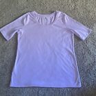 Nwot-Eddie Bauer Women?S Scoop Neck T-Shirt Lilac Size Xl Cotton/Polyester