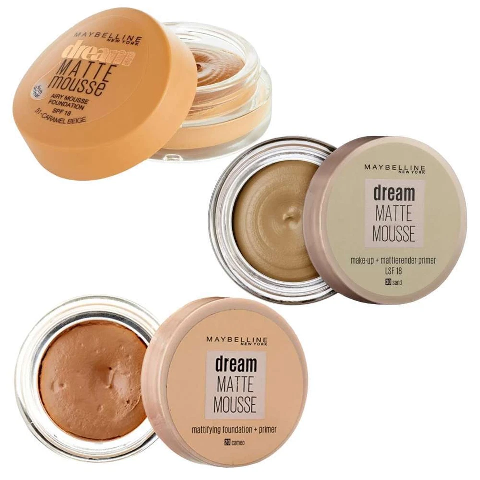 Maybelline Dream Matte Mousse Mattifying Foundation and Primer 18ml - Image 1 of 1