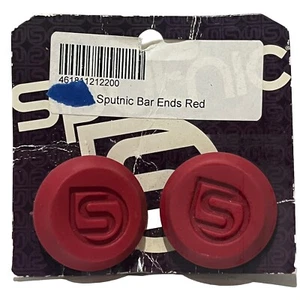 NEW Sputnic Bicycle Handlebar Bar Ends RED BMX Bike ODI SHADOW CONSPIRACY MUTINY - Picture 1 of 6