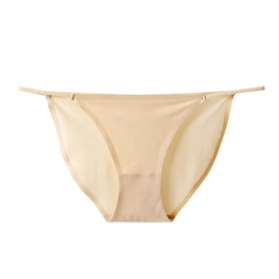 Bragas de seda de hielo sin costuras para mujer Tanga Bragas Bikini Ropa interior Foto 1 de 4