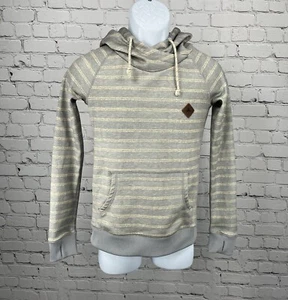 Burton Light Gray Striped WB Heron Pullover Hoodie Durable Goods Dryride Size XS - Picture 1 of 9