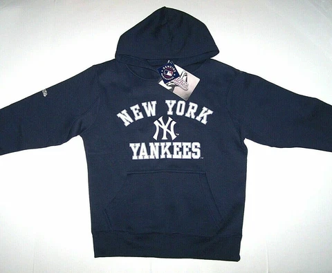 New York Yankees Logo Hoodie Sweatshirt Baseball MLB Navy New Youth Boy Girl Cover