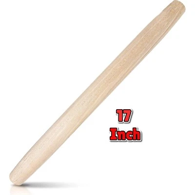 17-Inch Wooden Rolling Pin for Baking Pizza Dough, Pastry, and Cookie Crusts - Image 1 of 4