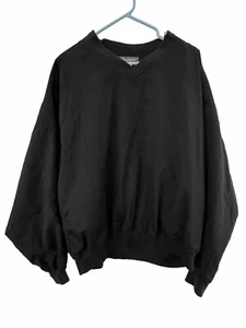 Page & Tuttle Golf Men's L Vented Pullover Golf Windbreaker Black LOGO - Picture 1 of 5
