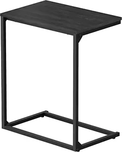 Bed Table C Shaped Couch Desk Coffee Snack Tray Stand Sofa Side End Table, Black - Picture 1 of 7