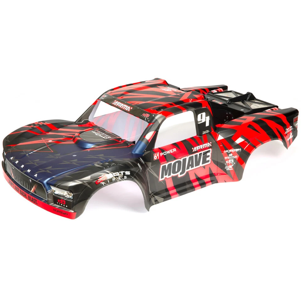 ARRMA ARA411004 Painted Decalled & Trimmed Body Black/Red : Mojave 6S BLX - Image 1 of 1