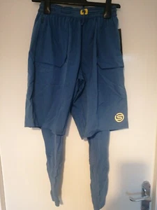 Skins Series 5 Mens T&R Long Tights Blue Size M BNWT - Picture 1 of 5