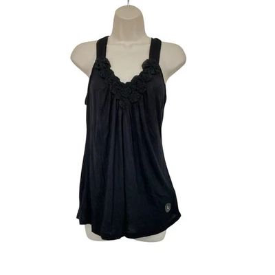 Camiseta sin mangas grande Full Tilt Tilly’s para mujer roseta negra nueva con etiquetas Foto 1 de 4