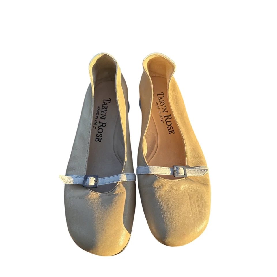 Zapatos de ballet Taryn Rose de cuero genuino tostado EE. UU. 5 cuñas 35,5 hechos en Italia Foto 1 de 4