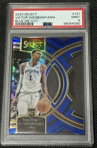 Select Victor Wembanyama Premier Level 2023 azul Prizm troquelado RC/249 PSA 9 - Imagen 1 de 2