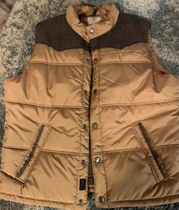 HOOEY PUFFER VEST men’s Insulated Size XL Tan /brown  - Picture 1 of 4