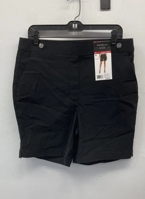 Pantalones Cortos Rafaella Negros Elastizados Mezcla Viscosa Para Mujer Talla 14 Nuevos con Etiquetas Foto 1 de 4