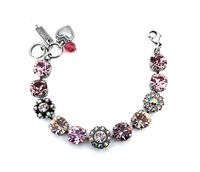 Pulsera Por Mariana Mujer Fab Rosa, Fucsia y Cristales Swarovski Dorados-SP Foto 1 de 4