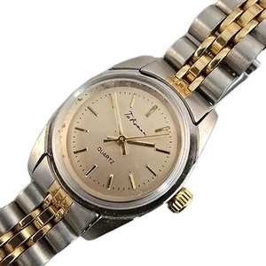 Vintage Talisman Ladies Two-Tone Gold Watch Quartz Stainless Steel Bracelet - Picture 1 of 16