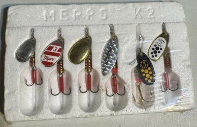 Lote De 6 Mepps Talla 3 Spinners-K2 Set Todavía En Plástico Foto 1 de 2