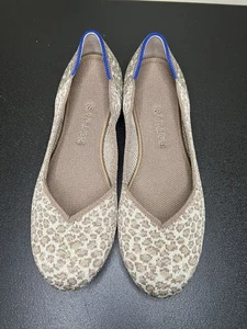 Rothy's The Flat Portobello Spot Mujer 8 Zapatos Planos de Ballet Estampado Animal NUEVO - Imagen 1 de 11