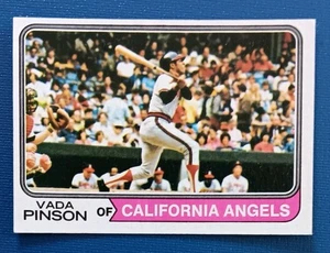 1974 Topps Baseball #490 Vada Pinson - California Angels (B) - EX-MT - Foto 1 di 2