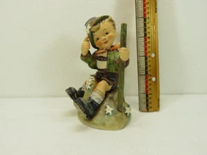 Hummel Boy Mountaineer w Edelweiss flowers 5 inch TMK 6 #315 W Germany - Picture 1 of 9