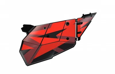 2016 Polaris RZR XP Turbo EPS OEM Aluminum Door Decal Kit Sunset Red 2882096 - Image 1 of 4