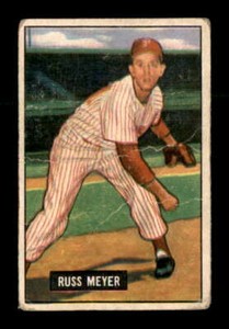 1951 Bowman #75 Russ Meyer RC G X2436738