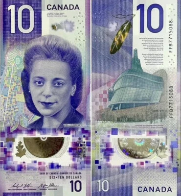 2018 Canada 10 Dollars P-113 Polymer NEW UNC Banknote - Image 1 of 2