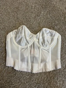 Vintage Cream Strapless Bustier Top Size 36B - Picture 1 of 9