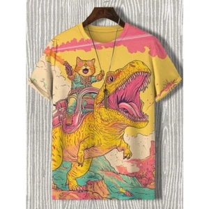 3D Funny Cat Shirt Unique Design Retro Round neck oversized Jersey - Picture 1 of 33