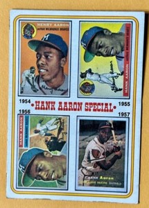 1974 Topps # 2 Hank Arron Special 1954- 1957 -EXNM