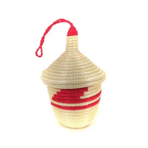 Cesta Tutsi miniatura 3,5 pulgadas rosa Ruanda - Imagen 1 de 3