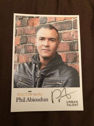 PHIL ABIOUDUN  (DR WHO) SIGNED CAST CARD Cover