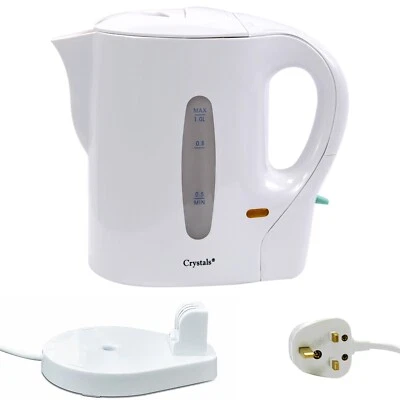 Travel Kettle Portable Electric 1L Camping Caravan Kitchen Hotel Jug Holiday New - Image 1 of 4
