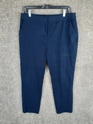 Pantalón de vestir Reiss pantalón para mujer EE. UU. 10 azul marino mezcla de viscosa bolsillos cónicos Foto 1 de 4