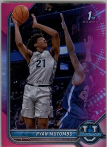RYAN MUTOMBO Pink Refractor 2022 Bowman University #18 Georgetown Hoyas - Picture 1 of 2