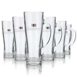 6x Köstritzer Glas 0,3l Bierkrug Humpen Seidel Gläser Set Brauerei Schwarzbier - Zdjęcie 1 z 4