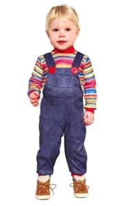KILLER DOLL CHUCKY Baby Fancy Dress Halloween Costume Horror Child Kids 6-24mth - Picture 1 of 2